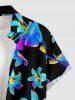 Ombre Flower Print Matching Hawaii Beach Outfit For Couples -  