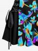 Ombre Flower Print Matching Hawaii Beach Outfit For Couples -  
