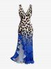 Ombre Leopard Print Matching Hawaii Beach Outfit For Couples -  