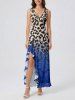 Ombre Leopard Print Matching Hawaii Beach Outfit For Couples -  