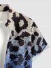 Ombre Leopard Print Matching Hawaii Beach Outfit For Couples -  