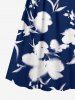 Flower Leaf Print Matching Hawaii Beach Outfit For Couples -  