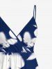 Flower Leaf Print Matching Hawaii Beach Outfit For Couples -  