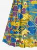 Hibiscus Flower Ethnic Graphic Print Matching Hawaii Beach Outfit For Couples -  