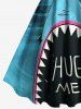 Shark Sea Print Hawaii A Line Dress -  