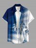 Matching Hawaii Shirt and Romper Beach Outfit Coconut Tree Colorblock Print for Couples -  