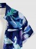 Flowers Leaf Print Matching Hawaii Beach Outfit For Couples -  