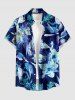 Flowers Leaf Print Matching Hawaii Beach Outfit For Couples -  