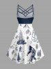 Fire Flame Tree Ape Print Matching Hawaii Beach Outfit For Couples -  