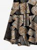 African Printed Matching Couple Outfit Ethnic Geometric Graphic Hawaiian Set -  