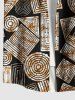 African Printed Matching Couple Outfit Ethnic Geometric Graphic Hawaiian Set -  
