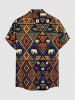 Elephant Animal Triangle Ethnic Pattern Print Matching Hawaii Beach Outfit For Couples -  