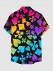 Chemise hawaïenne à imprimé graphique Ombre Poker, avec poche boutonnée, pour homme - Pourpre  2XL