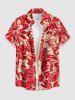 Matching Hawaii Shirt and Romper Beach Outfit Hibiscus Flowers Tropical Leaf Print for Couples -  
