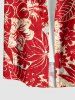 Matching Hawaii Shirt and Romper Beach Outfit Hibiscus Flowers Tropical Leaf Print for Couples -  