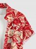 Matching Hawaii Shirt and Romper Beach Outfit Hibiscus Flowers Tropical Leaf Print for Couples -  