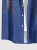 Tenue de plage hawaïenne assortie en denim à lacets avec imprimé 3D pour couples - Bleu 