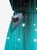 Ombre Galaxy Stars Print Cinched Hawaii Romper -  