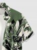 Chemise hawaïenne homme – Imprimé peinture à l'encre de fleurs, boutons et poche -  M