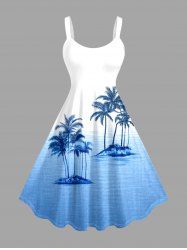 Robe débardeur Hawaii à motif ombré cocotier - Pers 5X