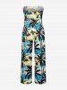 Matching Hawaii Shirt and Romper Plus Size Beach Outfit Coconut Tree Cloud Print for Couples -  
