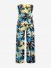 Matching Hawaii Shirt and Romper Plus Size Beach Outfit Coconut Tree Cloud Print for Couples -  