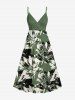 Tenue de plage hawaïenne assortie pour couples avec imprimé peinture à l'encre de fleurs -  
