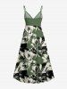 Tenue de plage hawaïenne assortie pour couples avec imprimé peinture à l'encre de fleurs -  