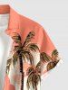 Coconut Tree Sun Mountain Seascape Print Matching Hawaii Beach Outfit For Couples -  