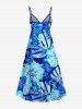 Flowers Tropical Leaf Print Matching Hawaii Beach Outfit For Couples -  