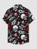 Tenue de plage Hawaii assortie pour couples avec imprimé crânes, éclair, feu, flamme, lettre et guitare - Noir 