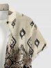 African Printed Matching Couple Outfit Leopard Ethnic Graphic Hawaiian Set -  