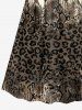 African Printed Matching Couple Outfit Leopard Ethnic Graphic Hawaiian Set -  