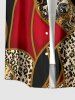 Imprimé Léopard Paisley Colorblock pour Tenue de Plage Hawaï Assortie pour Couples - Rouge Vineux 