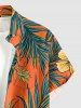 Tenue de plage hawaïenne assortie pour couple avec imprimé léopard paisley à blocs de couleur - Orange 