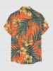Tenue de plage hawaïenne assortie pour couple avec imprimé léopard paisley à blocs de couleur - Orange 