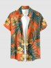 Tenue de plage hawaïenne assortie pour couple avec imprimé léopard paisley à blocs de couleur - Orange 
