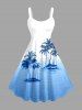 Tenue de plage hawaïenne assortie pour couples avec imprimé ombré cocotier - Pers 