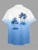 Tenue de plage hawaïenne assortie pour couples avec imprimé ombré cocotier - Pers 