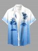 Tenue de plage hawaïenne assortie pour couples avec imprimé ombré cocotier - Pers 