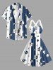 Robe trapèze à imprimé floral et rayé Hawaii, halter à bretelles entrecroisées - Cadetblue M