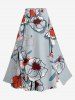 Flower Plant Print Matching Hawaii Beach Outfit For Couples -  