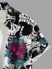 Halloween Skull Rose Flowers Butterfly Print Matching Outfit For Couples -  