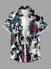 Halloween Skull Rose Flowers Butterfly Print Matching Outfit For Couples -  