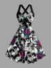 Halloween Skull Rose Flowers Butterfly Print Matching Outfit For Couples -  