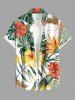 Tenue de plage hawaïenne assortie pour couples avec imprimé feuilles tropicales et fleurs d'hibiscus -  