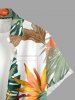 Tenue de plage hawaïenne assortie pour couples avec imprimé feuilles tropicales et fleurs d'hibiscus -  
