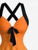 Coconut Tree Seascape Colorblock Print Matching Hawaii Beach Outfit For Couples -  