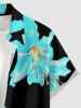 Tenue de plage hawaïenne assortie à motif fleurs pour couples - Turquoise 