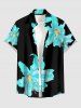 Tenue de plage hawaïenne assortie à motif fleurs pour couples - Turquoise 